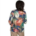 thumbnail image 2 of Alfred Dunner Womens Petite Dramatic Summer Floral Top With Necklace, 2 of 4