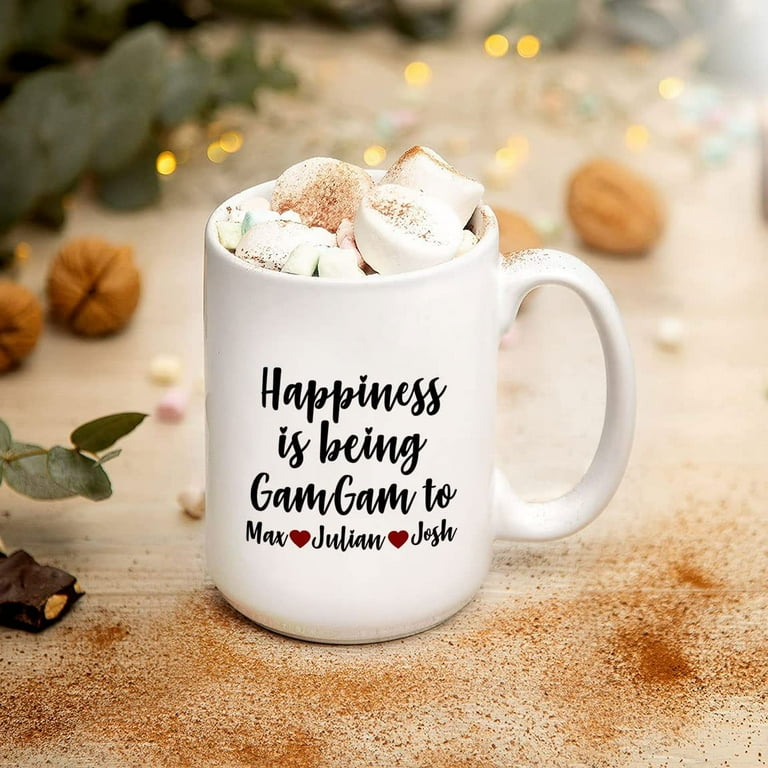  GAM Personalized Insulated Coffee Mug - Laser Engraved - 10 oz  Coffee Mug - Stainless Steel Customizable Tumbler with Handle Birthday  Monogram Coffee Mug with Name Custom Gift for Bridal Party