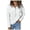 White, variant on WREESH Womens Fashion Blouses Lapel Solid Color Pullover Regular Fit Button Long Sleeve Tops Casual Turndown Collar Button Top Blouse Dark Blue