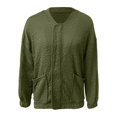 thumbnail image 6 of Lightweight Jacket for Women Long Sleeve Loose Casual Floral Jacquard Texture Zip Up Jackets with Pockets Fall Outerwear, 6 of 6