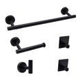 thumbnail image 1 of Hyasfey Towel Bar Storage Rack Bathroom Hardware Set Polished Surface Easy to Clean Fingerprint-Resistant Wall Mounted Towel Robe Holder, 1 of 8