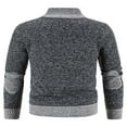 thumbnail image 3 of Cardigan pour Homme à Fermeture Éclair Intégrale, Col Montant, Coupe Ajustée, Chandail Tricoté Décontracté, 3 of 9