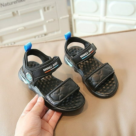 

DancePeanut Kids Boys Hook & Loop Beach Sandals Summer Shoes For Children Boys Sports Sandals Size 26-35