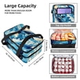 thumbnail image 3 of Dolphin Insulated Double Layered Lunch Bag with Two Compartments, Large Capacity, Hand Carry, 7.1x11.4x16.1 Inches, 3 of 6