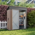 thumbnail image 4 of 5' x 3' Outdoor Storage Shed, Metal Garden Shed with Lock Door, Tool Storage Shed for Backyard, Patio, Lawn, 4 of 7