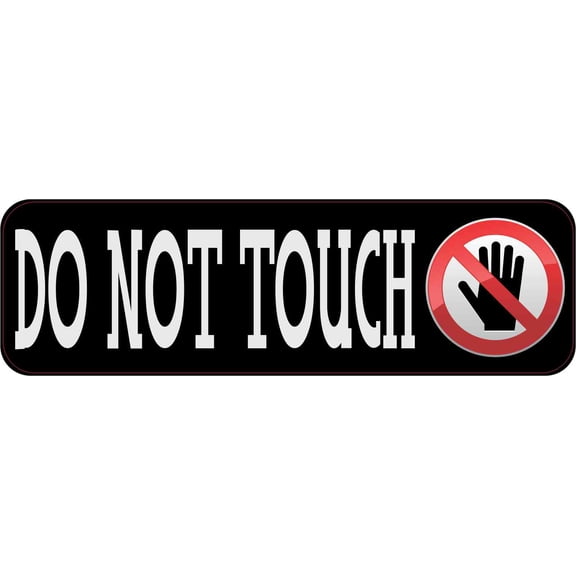 10in x 3in Symbol Do Not Touch Sticker