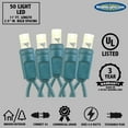 thumbnail image 6 of Novelty Lights 50 Light Outdoor LED String Lights, 11 Ft, Pure White, Energy Efficient, 6 of 9