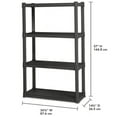 thumbnail image 3 of 4 Shelf Unit, Heavy Duty and Easy to Assemble Plastic Storage Unit, Organize Bins in the Garage, Basement, Attic, Mudroom, Gray, 1-Pack, 3 of 5