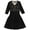 Black, variant on Homeyee Womens Patchwork Lace Fit & Flare Dress, Black, 4