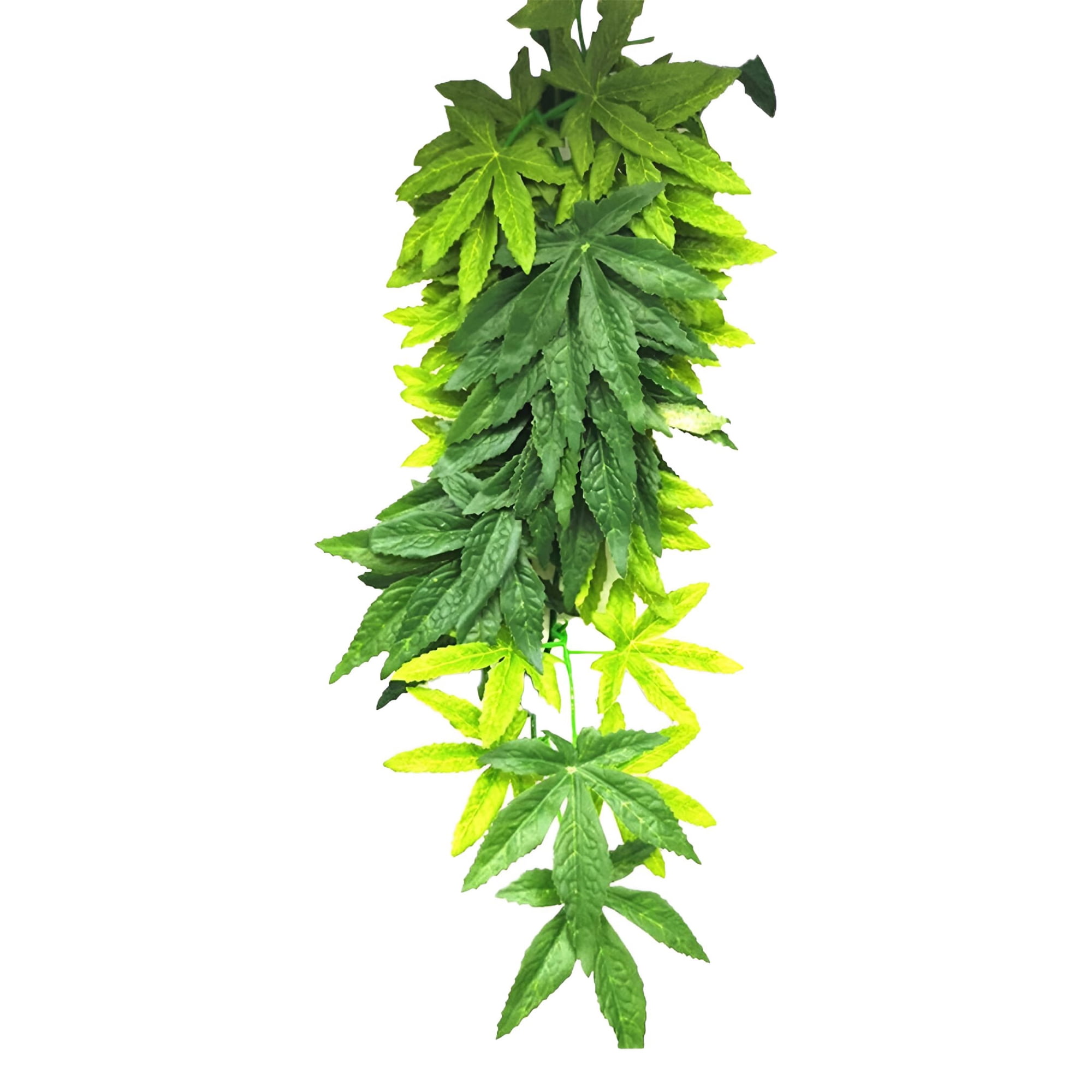 ACDANC Reptile Silk Plants Leaves, Habitat Amphibian Accessories Enclosure Decor Tank Decoration Vines for Climbing, Decorate Grass Leaf with Suction Cup for Reptile & Amphibian Habitat Plants