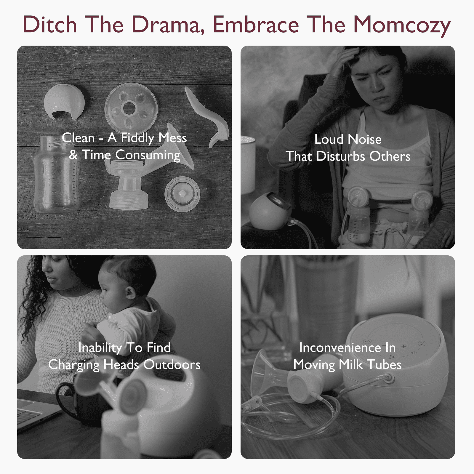 Momcozy S12 Pinky Pro Electric Hands Free Breast Pump Wearable, 24mm 2 Pack Pink
