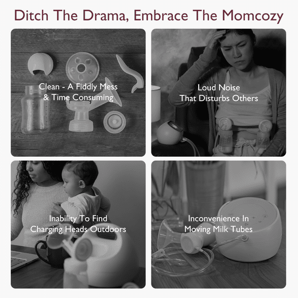 Momcozy S12 Pro Electric Wearable Breast Pump, Pink, 24mm Flange