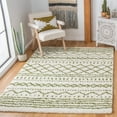 thumbnail image 2 of SAFAVIEH Arizona Teagan Geometric Shag Area Rug, Ivory/Green, 4' x 6', 2 of 11