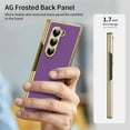 thumbnail image 2 of Allytechgroup Screen Protector Case for Samsung Galaxy Z Fold 7, Matte Slim Hinge Protection Anti-Scratch Full Body Shockproof Bumper Rugged Phone Case Cover for Galaxy Z Fold 7, Purple, 2 of 9