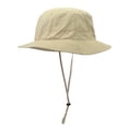 thumbnail image 1 of EeaseMX Sombrero de pescador con protección UV y cordón para exteriores, de verano, de ala ancha, informal, para hombre y mujer (caqui), 1 of 7