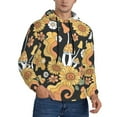 thumbnail image 2 of Wukai Mushrooms Honeycomb Print Men Hoodies Fleece Sweatshirts Long Sleeve Sweaters Pullover Fall Outfits Winter Clothes-Medium, 2 of 7
