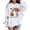 White-e, variant on Halloween Sweatshirt Girls Boys Long Sleeve Loose Fit Hooded Sweatshirt with Pocket Fall Outfits