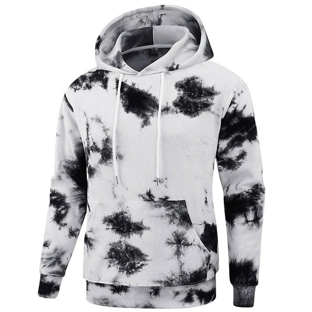 QIPOPIQ Men's Hoodie, Reverse Weave Fleece Comfortable Pullover Sweatshirt for Men, Graphic Clearance