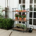 thumbnail image 6 of Afuera Living 3-Shelf Firwood Outdoor Bookcase in Brown/Blue/Black, 6 of 6