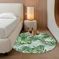 thumbnail image 2 of Monstera Leaves Round Area Rug 8Ft Washable Large Circle Rugs for Living Room Dorm, Summer Palm Leaf Botanical Wooden Grey Non-Slip Carpet Floor Mats Indoor Outdoor Carpet Runner Aesthetic Home Decor, 2 of 8