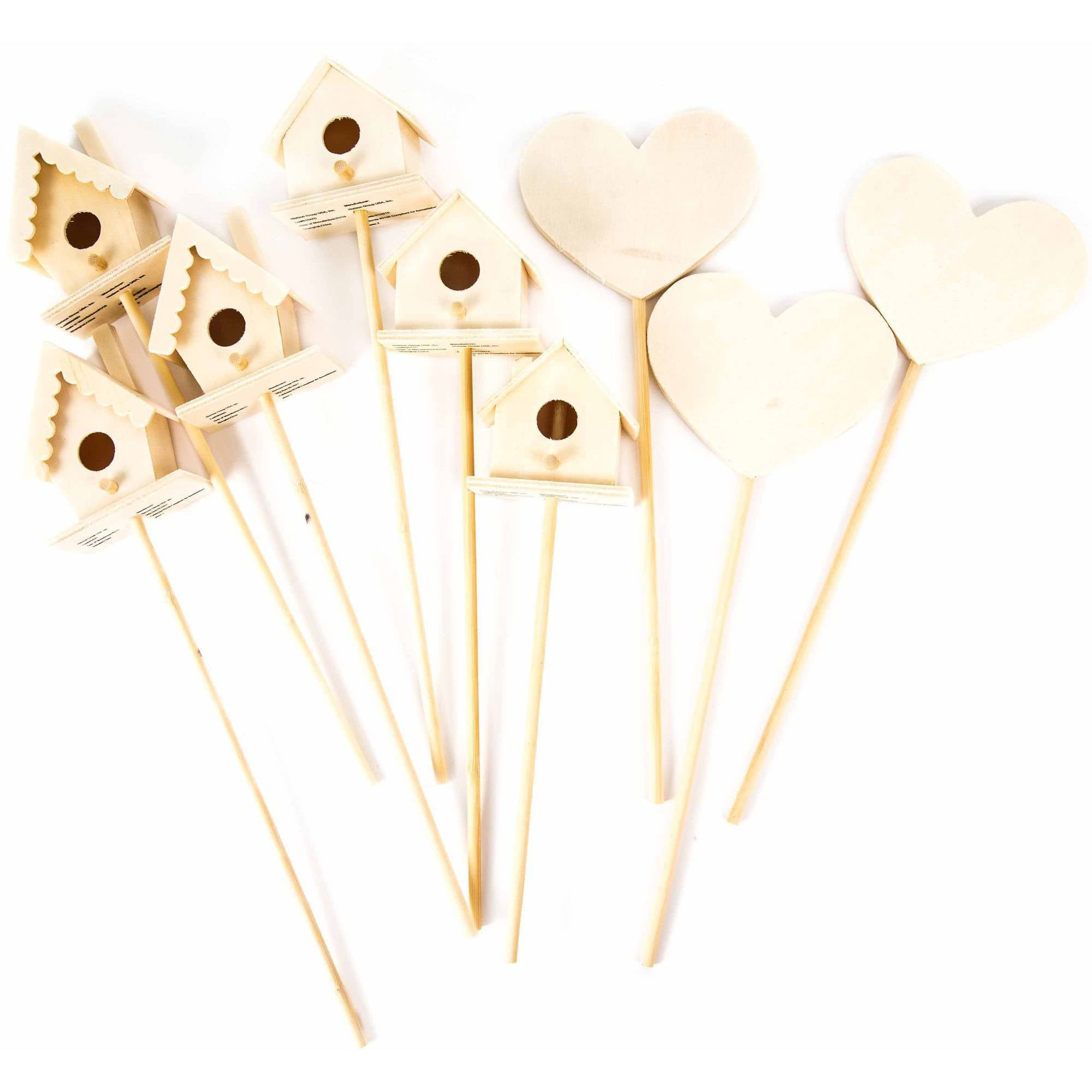Heart & Birdhouse Garden Stakes, 9pk by Horizon Group USA by Horizon Group USA