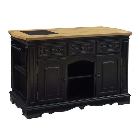 McNally Kitchen Island, Black