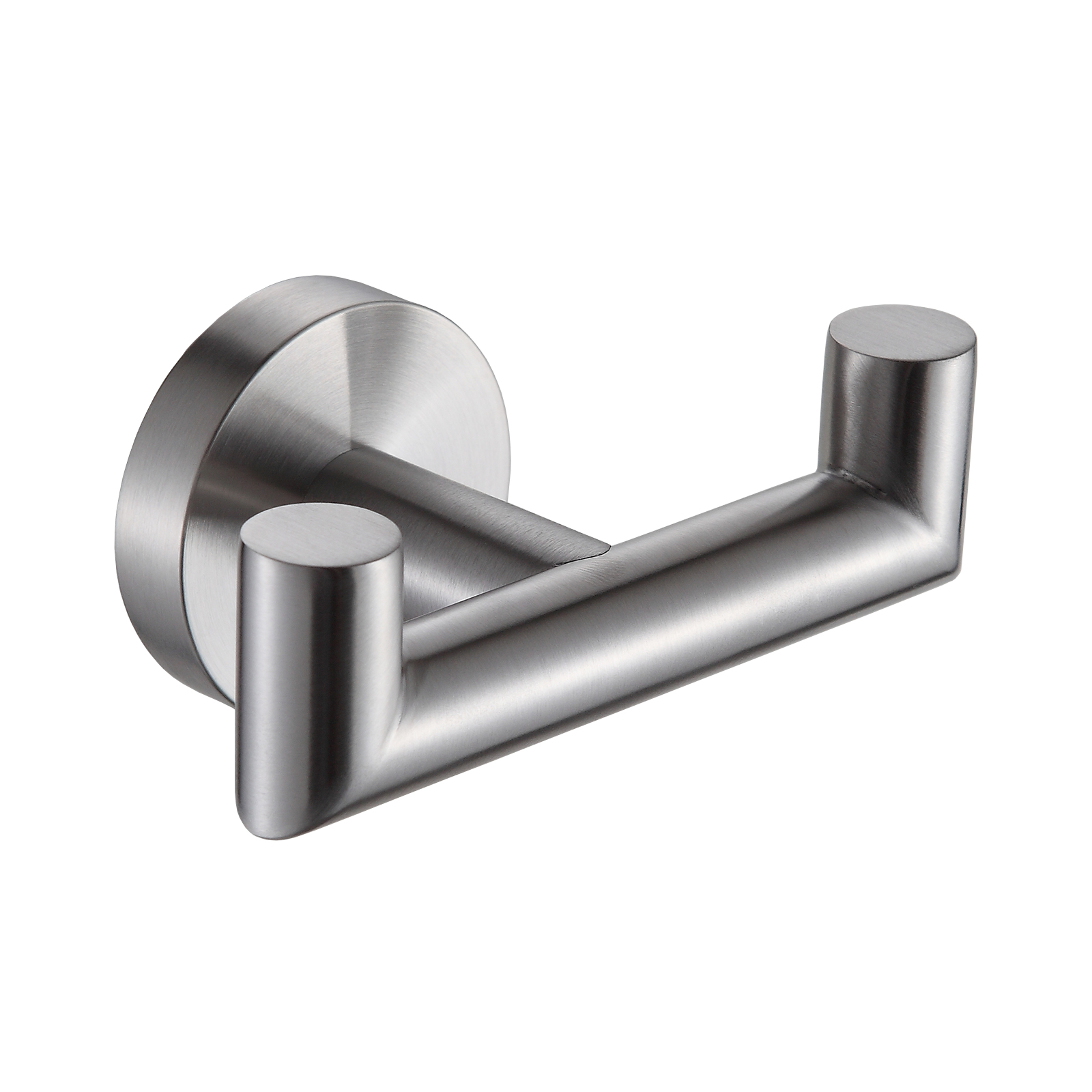 Orlif Double Towel Hook，Brushed Nickel SUS304 Stainless Steel Robe Hook Wall Mounted Bath Towel