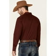 thumbnail image 4 of Gibson Trading Co Men's Basic Solid Long Sleeve Pearl Snap Western Shirt Burgundy Medium, 4 of 4