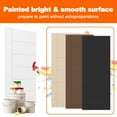 thumbnail image 7 of 24" x 80" Arch Top 2-Lite Waterproof White Primed Solid Core Composite MDF Wood Sliding Barn Door With Hardware Kit, 7 of 7