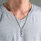 thumbnail image 4 of Herramienta de llave inglesa de acero inoxidable para hombres, joyería colgante de motorista punk, 24 quot; cadena, 11 Feliz Sencillez, 4 of 5