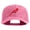 Pink, variant on Cardinal Iron on Patched Unstructured Pigment Dyed Cotton Cap - Black OSFM