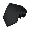thumbnail image 1 of GUOOL Mens Tie 145cm Length Solid Color Formal Necktie for Graduation Wedding Gift Black, 1 of 9