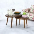 thumbnail image 4 of PENGXIANG Modèles de Tables à Thé 2 Pcs DIY Réaliste Durable Meubles de Maison de Fée Tables à Thé, 4 of 4
