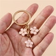 thumbnail image 3 of 2PCS Cute Enamel Keychain Colorful Sakura Flower Key Ring Sweet Key Chains for Women Girls Handbag Accessories DIY Jewelry Gifts,F, 3 of 7
