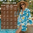 thumbnail image 7 of Xoenoiee Starfish Plumeria Flower Print Button Down Swimsuit Coverup for Women Long Sleeve Bathing Suit Cover Up Oversized Shirt Lapel Collar Blouse Summer Top, L, 7 of 7