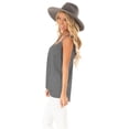 thumbnail image 4 of Womens V Neck Spaghetti Strap Tank Tops Sleeveless Shirts Loose, 4 of 6