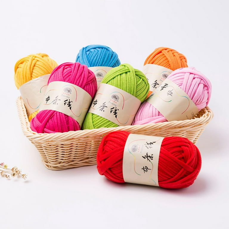 Hand-knit Woven Thread Thick Basket Blanket Braided DIY Crochet Cloth Fancy  Yarn 