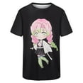 thumbnail image 4 of Anime Demon Slayer Kimetsu No Yaiba Kanroji Mitsuri Cosplay Costume Women 3D Print Summer T-Shirt, 4 of 13