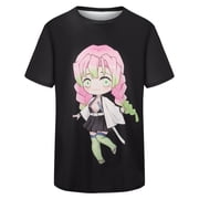 Anime Demon Slayer Kimetsu No Yaiba Kanroji Mitsuri Cosplay Costume Women 3D Print Summer T-Shirt