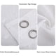 thumbnail image 2 of Cortinas blancas transparentes de 160 cm de largo para sala de estar, bordadas, semitransparentes, para dormitorio, de voile, para ventanas, 2 paneles con ojales (hoja blanca, 132 x 160 cm), 2 of 8