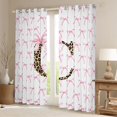 thumbnail image 2 of Castle Fairy Kids Children Teens Personalized Initial Alphabet C Black Out Curtains,Dreamy Princess Bowknot Curtains Pack of 2 (42x63 Each),Cheetah Leopard Print Bedroom Curtains, 2 of 6