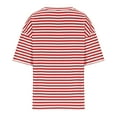 thumbnail image 5 of Your-Sty Women's V Neck Striped Shirt Short Sleeve Summer Tops Casual Loose Fit Tee, 5 of 5