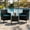 Black Rattan + Green Cushion, variant on YUSAZENS 3-Piece Brown PE Rattan Bistro Set, Outdoor Conversation Furniture with 2 Cushioned Chairs & Tempered Glass Coffee Table, Weather-Resistant Patio Seating for Backyard, Balcony, Porch
