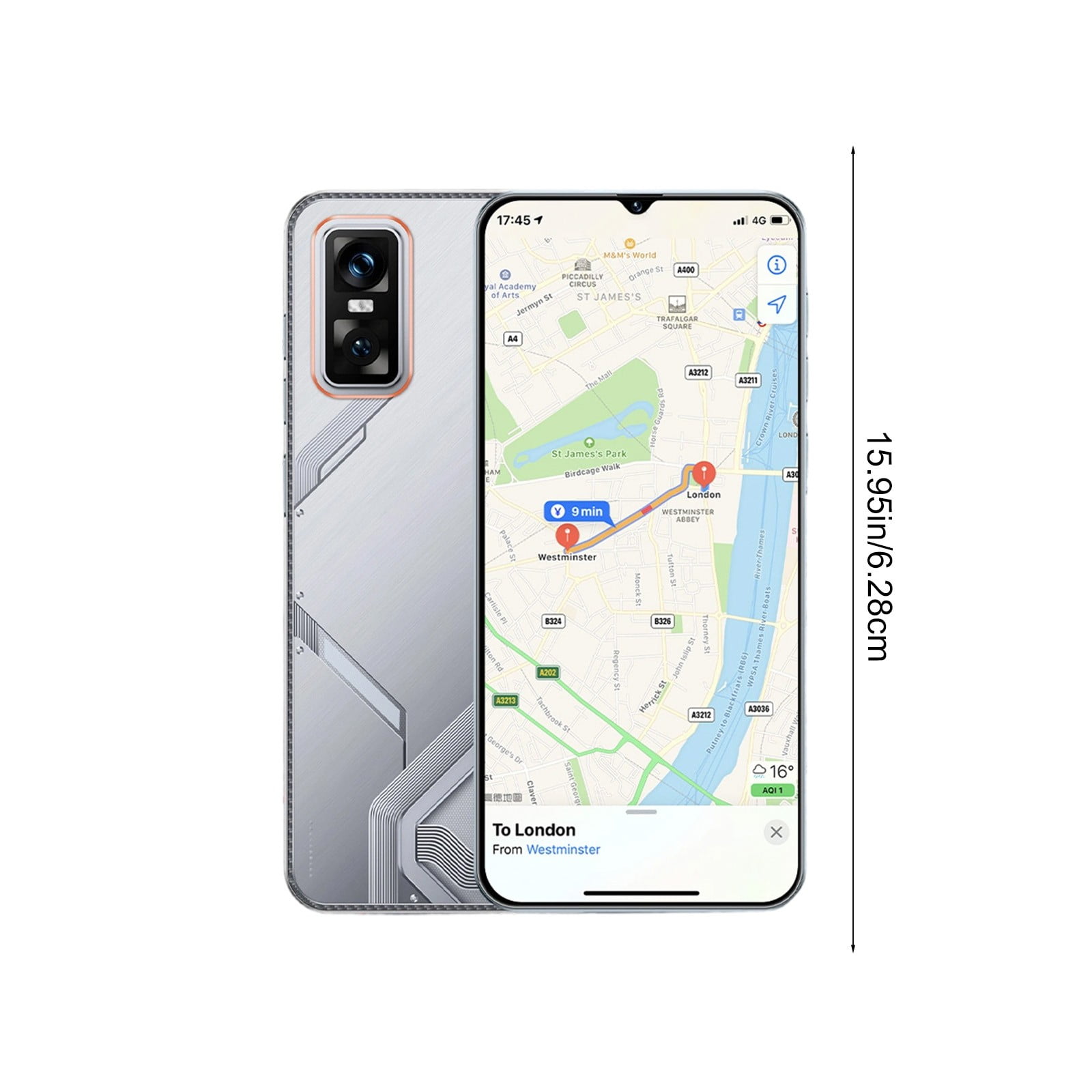6.28-Inch Android Smartphone with 16GB RAM, Dual SIM Standby, 3000mAh Battery, Quad-Core Processor, HD Camera, Face Unlock, and 4G Network Support