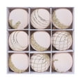 thumbnail image 2 of Steadline 9 Piece Flocked Christmas Ball Ornament Set - Premium Tree Decor For Holiday Home Display Soft Texture With Classic Seasonal Colors, 2 of 6