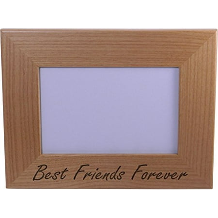 Best Friends Forever Engraved Wood Picture Frame - Holds 4-inch x 6-inch Photo - Great Gift for the best friend in your
