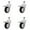 4 Swivel - Total Lock Brakes - Black, variant on 4 Inch Black Polyurethane ½ Inch Threaded Stem Caster with Brake
