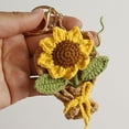 thumbnail image 6 of MOMOJIA Artistic Knitted Floral Bouquet Keychain Handmade Crochet Bouquets Metal Keychain for Backpacks Charm Desk Decoration, 6 of 12
