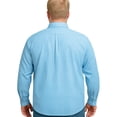 thumbnail image 2 of Big Kong USA Camisa Hombre Mil Rayas Azul Turquesa Talla Grande Manga Larga, 2 of 5
