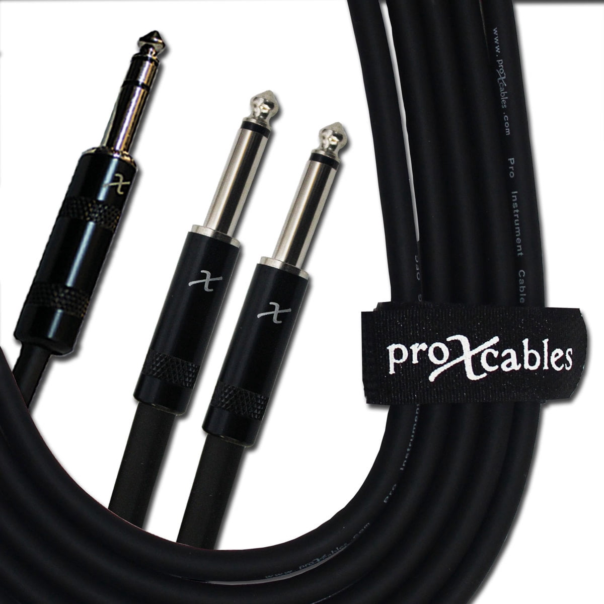 ProX XC-SYP03 3' 1/4" TRS-M Stereo to Dual 1/4" TS-M Unbalanced High Performance Audio Y Cable